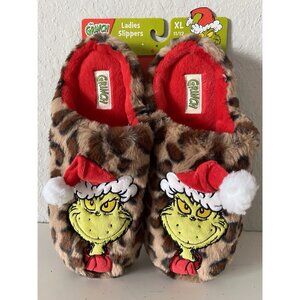 Dr. seuss The Grinch Animal Print Leopard Ladies Sz XL 11-12 Indoor Outdoor NEW